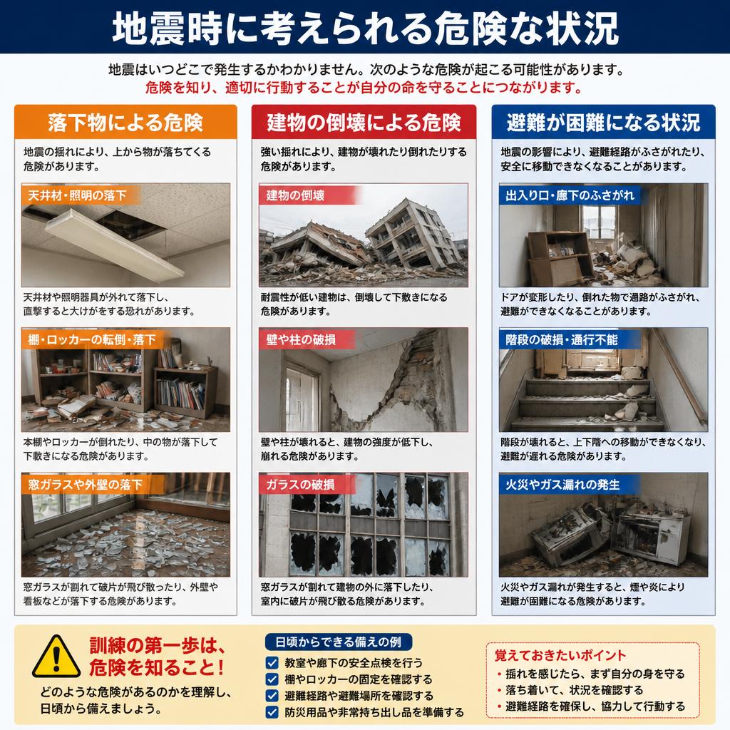 2. 地震が起きたときの危険