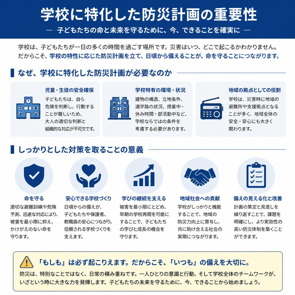 2. 学校のための防災計画の重要性