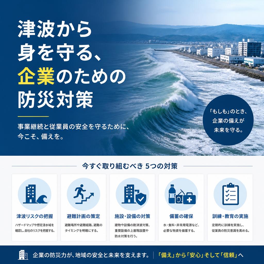 津波から身を守る、企業のための防災対策｜防災のコンサルなら株式会社Re.start